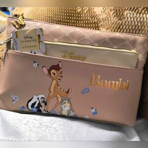 NWT Primark Disney’s Bambi 2-in-1 Wash & Travel, Cosmetic Bag Set